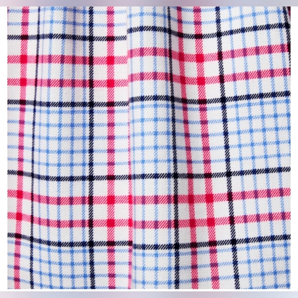 💈Janie and Jack Plaid Ruffle Peter Pan Collar Ponte Dress - Picture 3 of 5